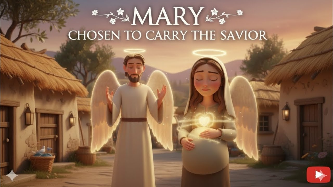 “Mary – Chosen to Carry the Savior 🌸
