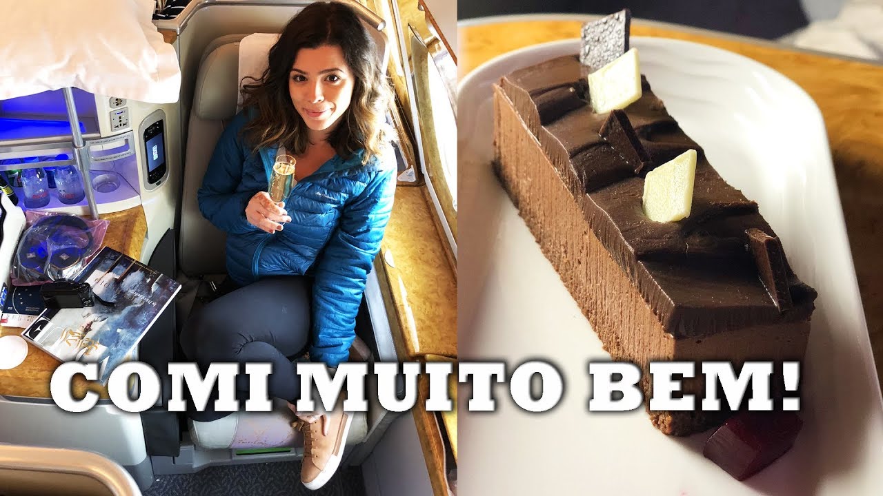 EXPERIMENTANDO COMIDA DE AVIÃO! VOEI DE EMIRATES PARA DUBAI! | TPM, pra que te quero?