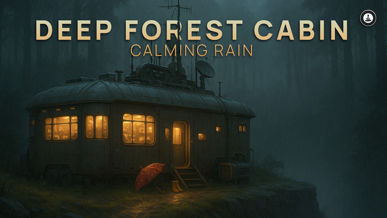Deep Forest Rain & Soft Metal Drips | 1 Hour Calm Focus Ambience