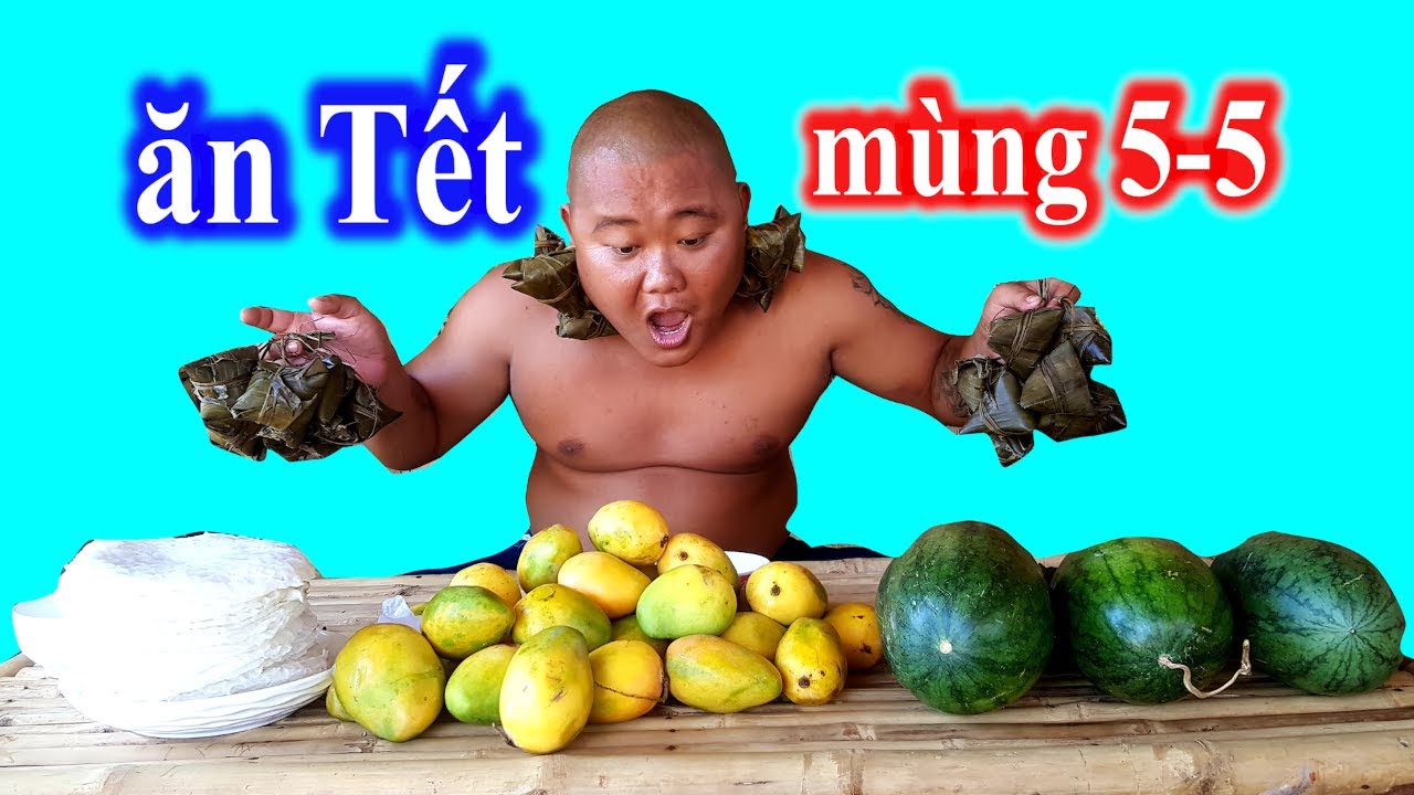 Tranh Tài Ăn Tết Đoan Ngọ : 30 Cái Bánh Tro , 2 Kg Bánh Xèo , 5 Kg Dưa và 4 kg Xoài | Son Duoc Vlogs