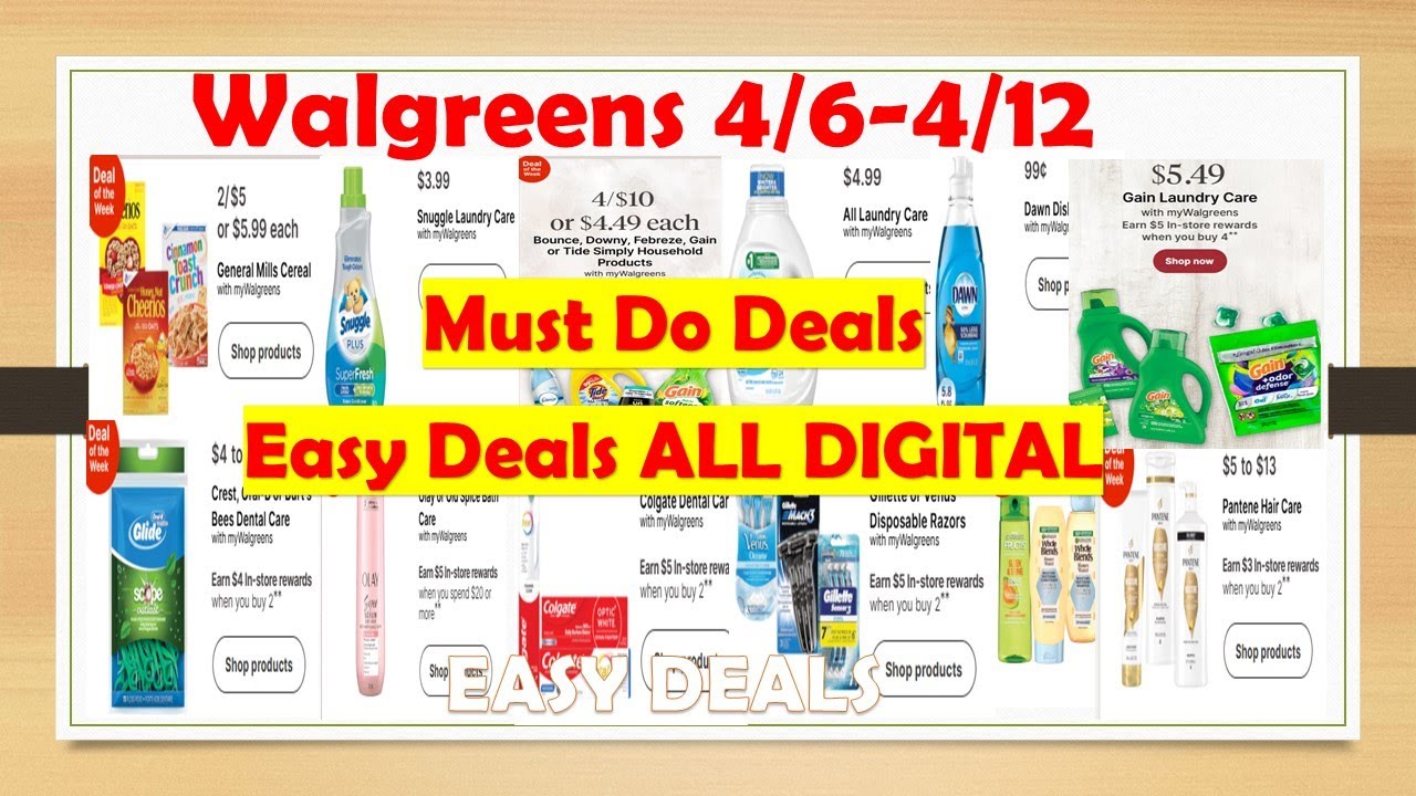 Walgreens Must Do Deals 4/6-4/12 Easy NEWBIES deals
