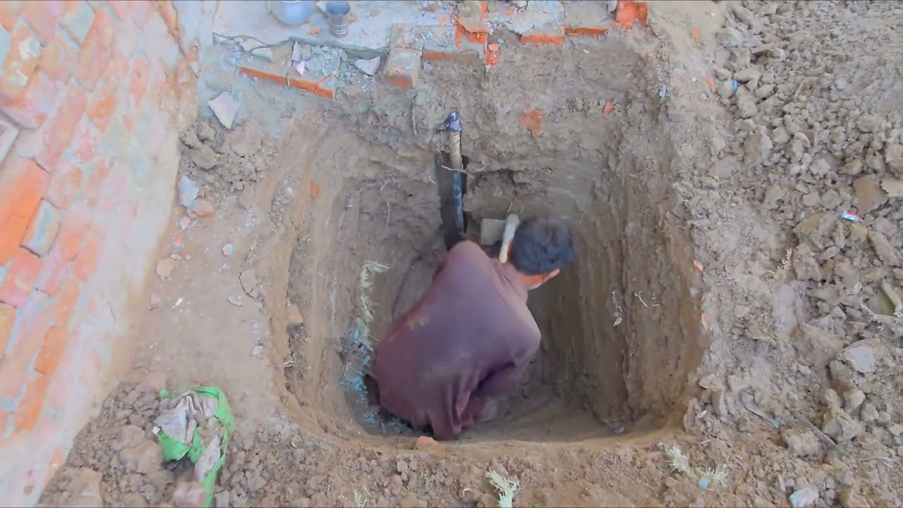 Installing a New Hand Pump After 10 Feet of Excavation