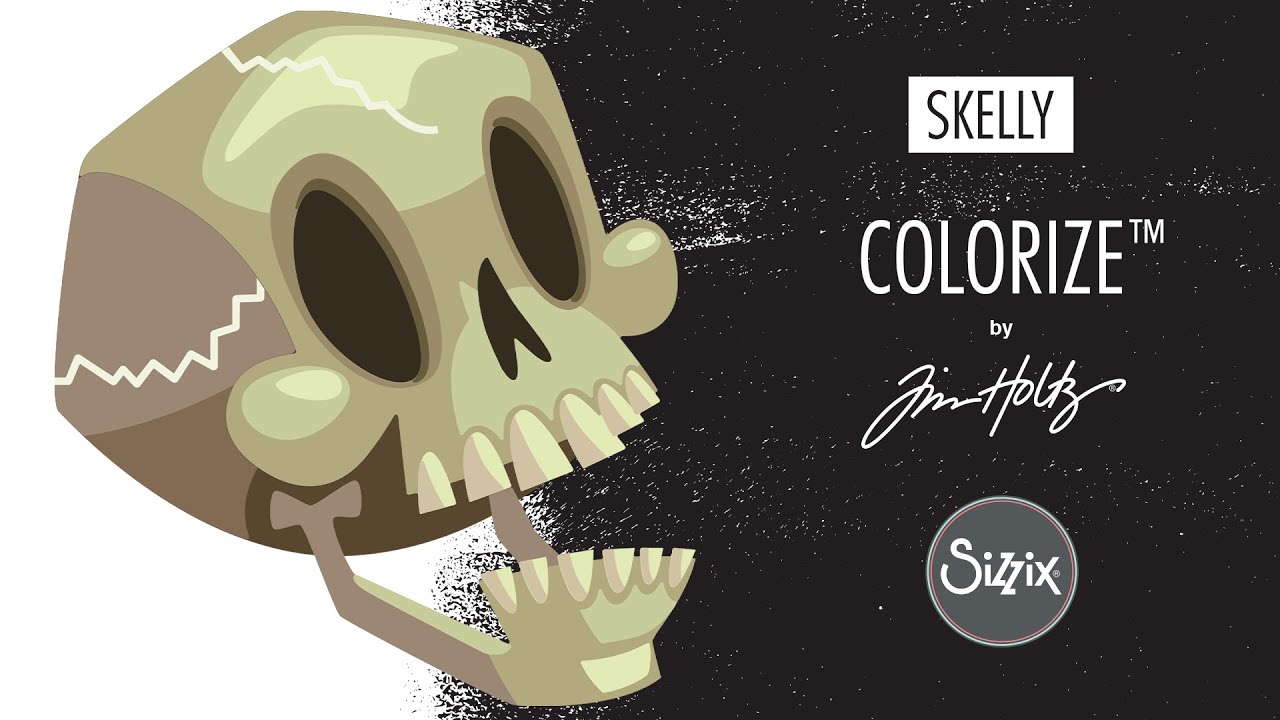 Craft Skelly the Skull with Sizzix Thinlits Colorize&trade; Dies by Tim Holtz&reg;