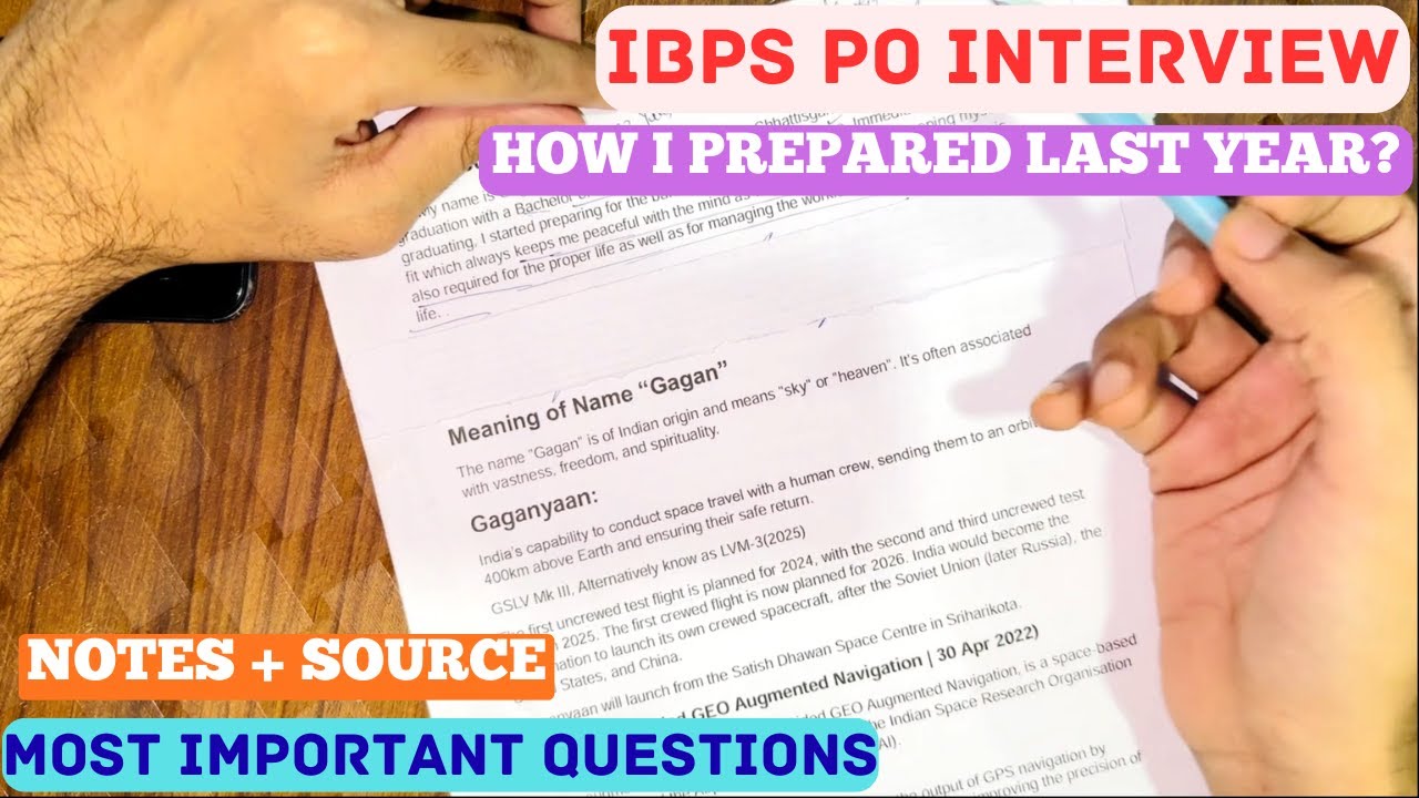 How to start IBPS PO Interview Preparation? | Most Important questions to be practiced💯 #ibpspo