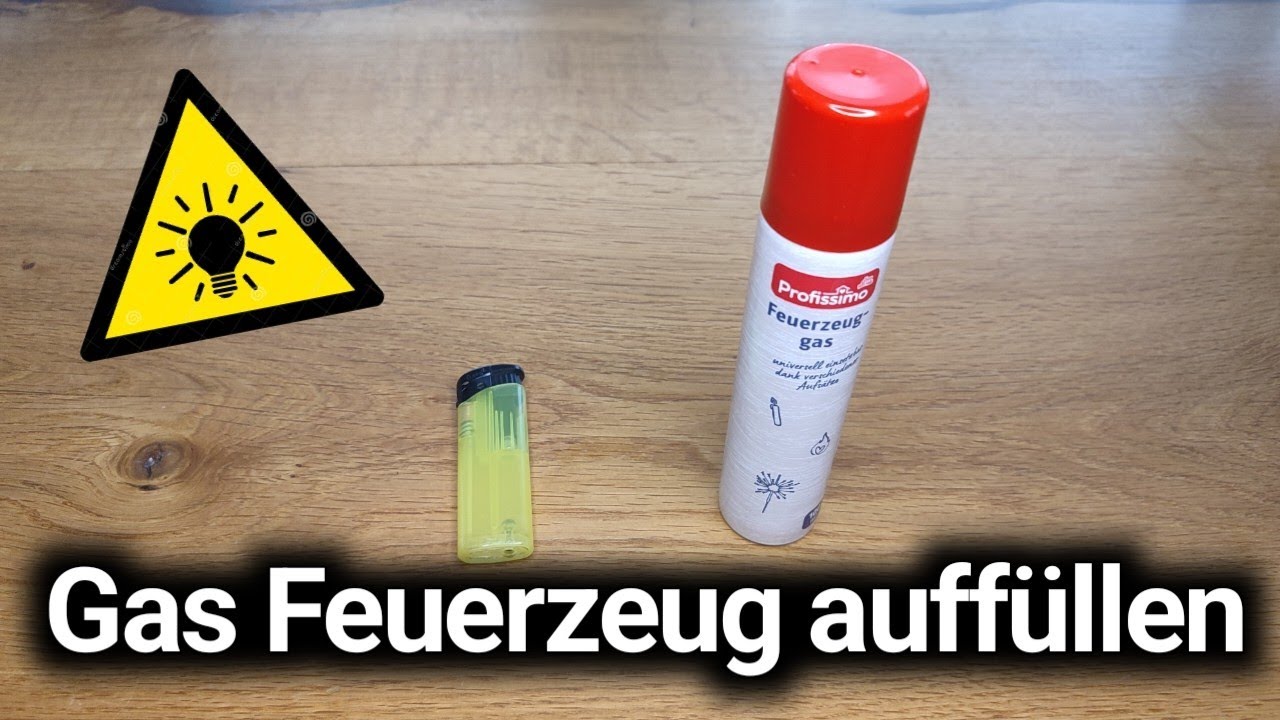 Gasfeuerzeug auff&uuml;llen - Feuerzeug nachf&uuml;llen - einfach & schnell - TOP ANLEITUNG! 🔥✅