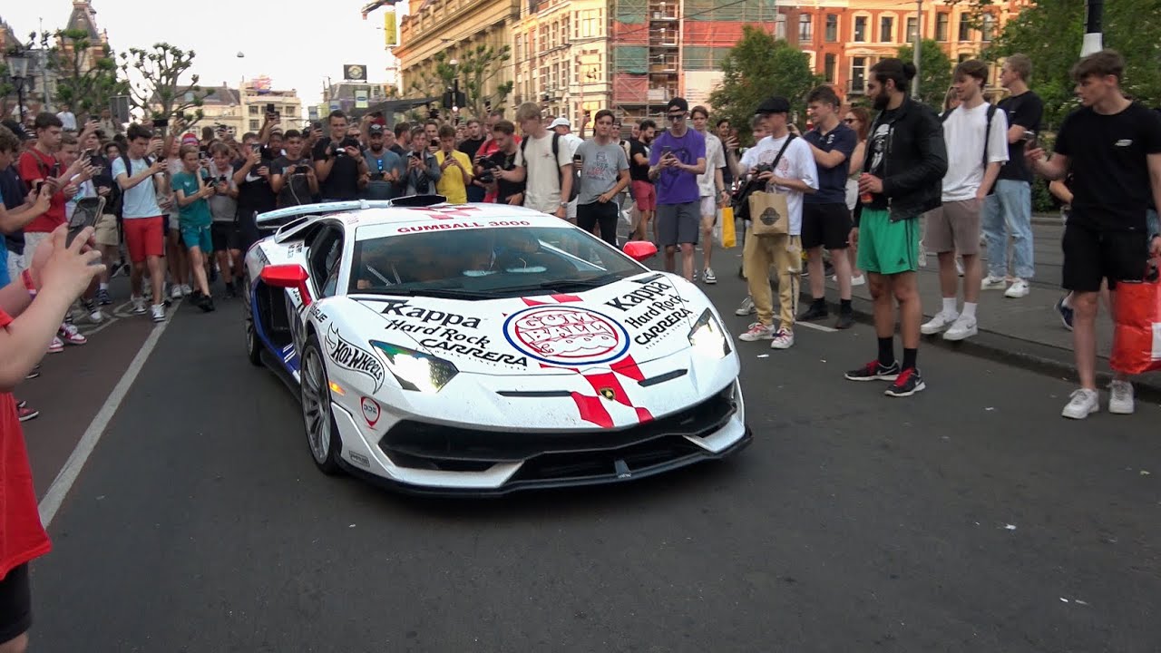 Best of DDE Gintani SVJ during Gumball 3000! Crazy Launch Control, Loud Revvs, Flames and more!
