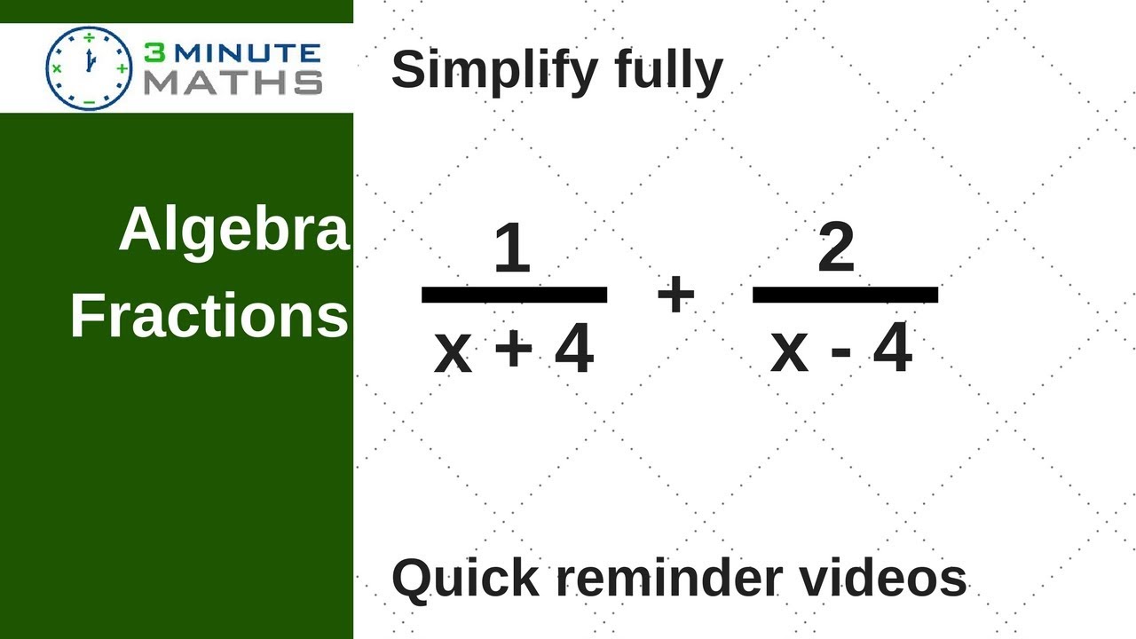 Algebra fraction - simplify fully - GCSE maths grade 5 higher paper