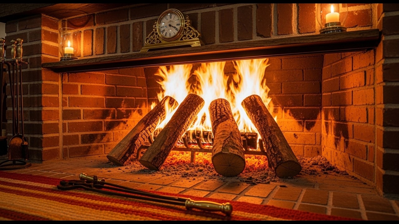 🔥 ASMR Fireplace 4K UHD 🔥 Gentle Piano Music for Deep Relaxation