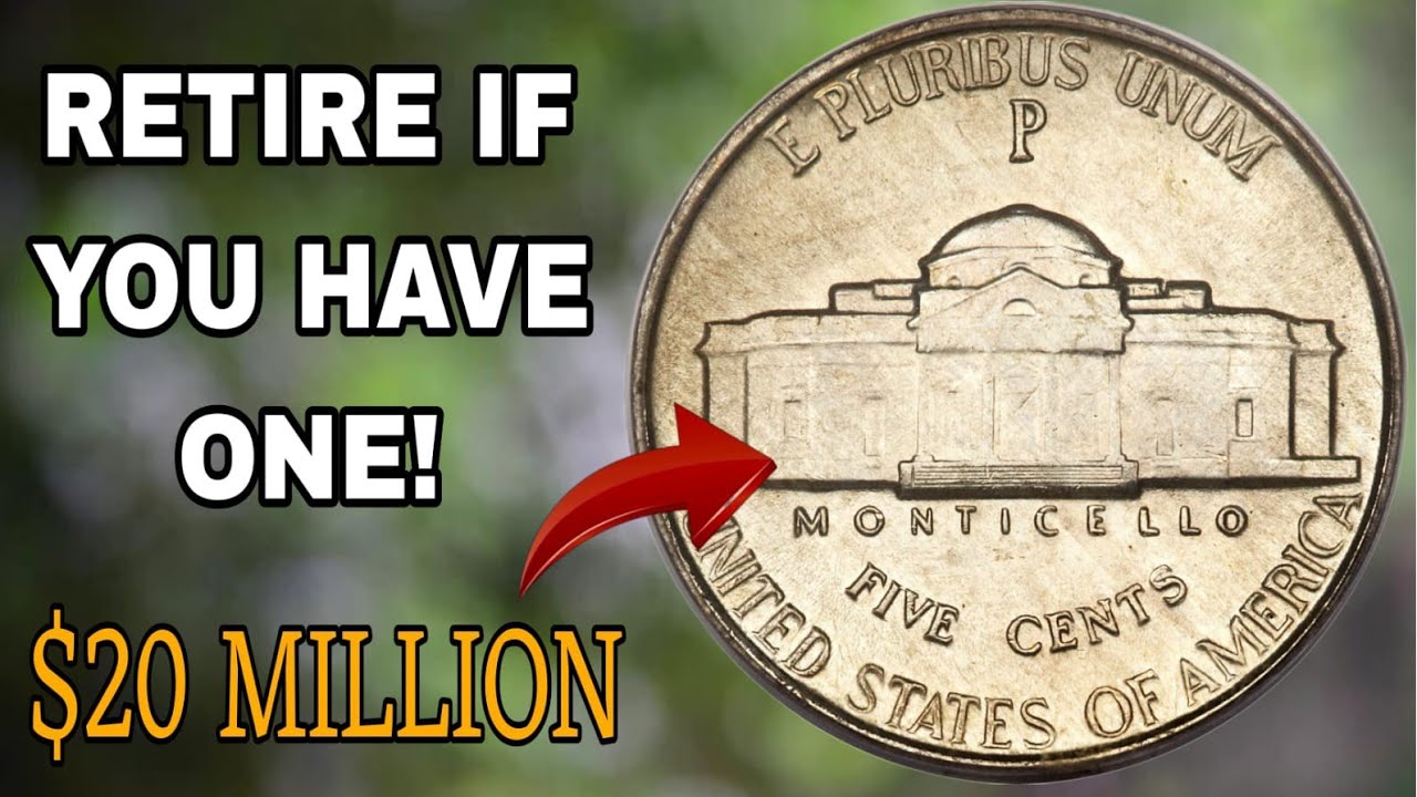 5 cent  coin value Rs.51,000 Thomas Jefferson 5 cent united States of America Monticello