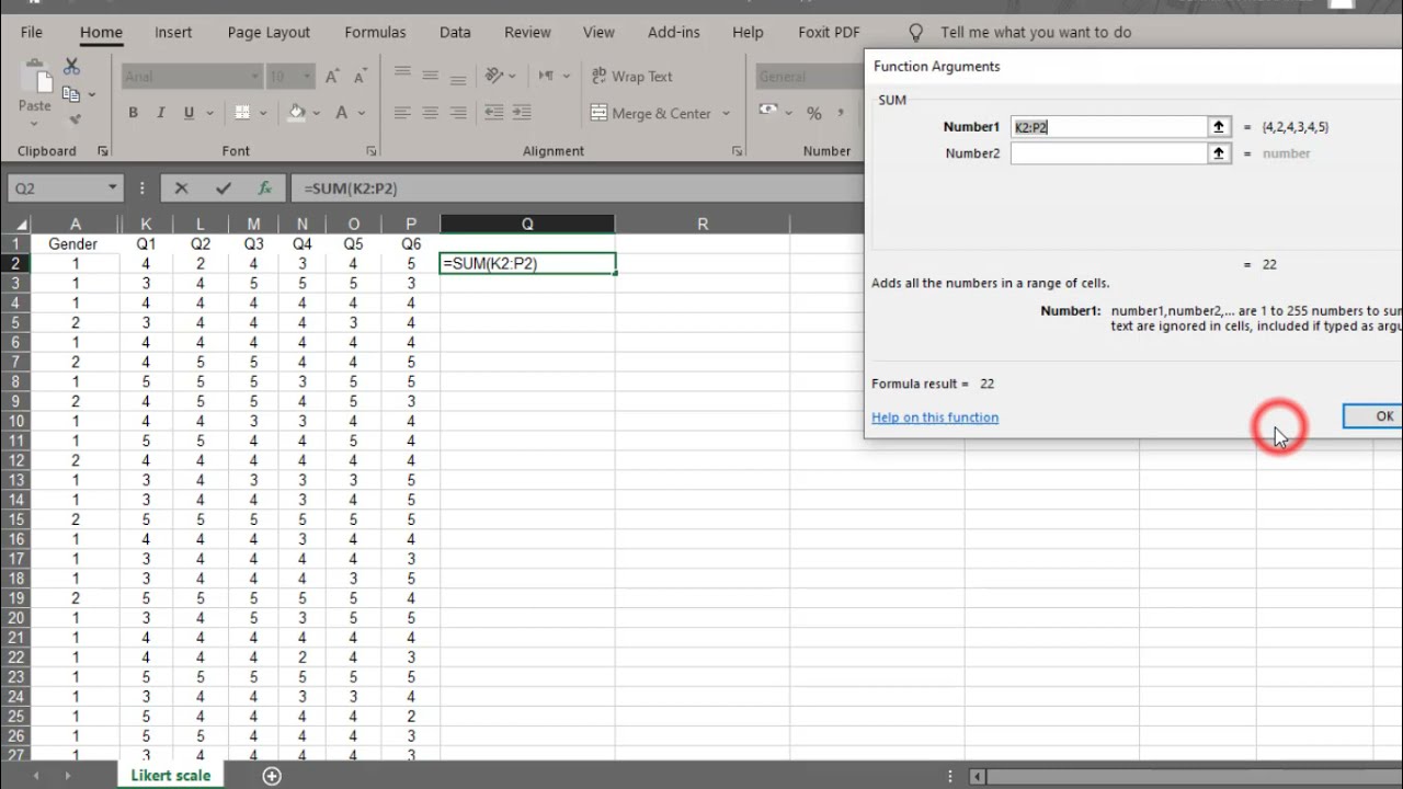 Как проанализировать шкалу Лайкерта с помощью Excel