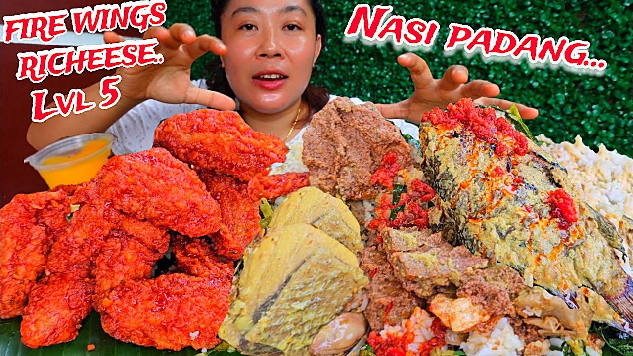 MANTAP BETUL 🤤‼️NASI PADANG MIX FIRE WINGS RICHEESE LVL 5