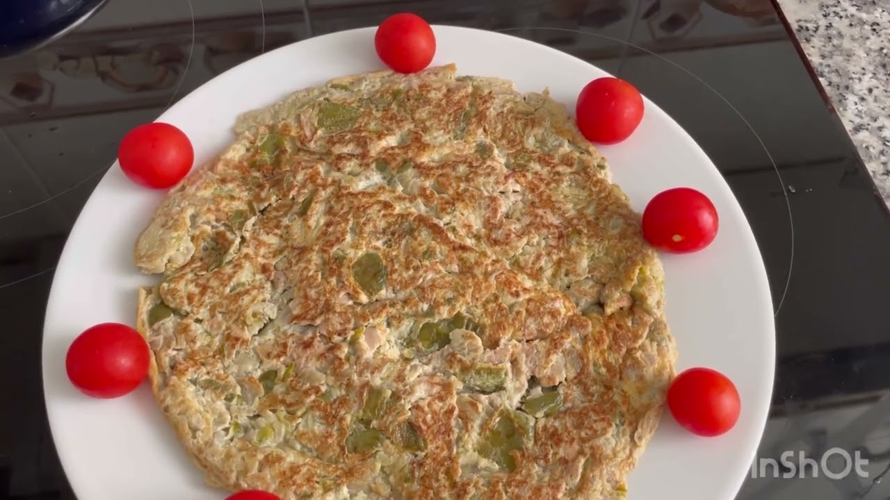 TORTILLA DE BERENJENA Y PIMIENTO