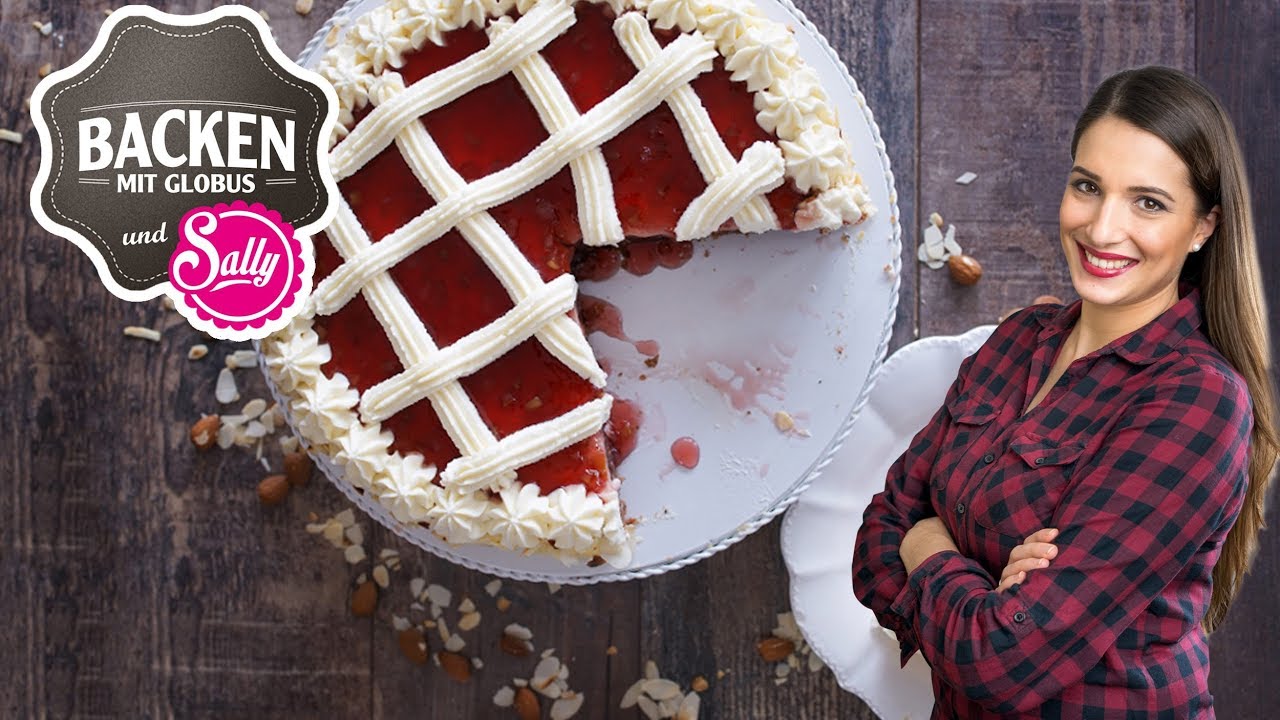 Linzer-Cremetorte mit Trauben-Birnengelee  | Backen mit Globus & Sallys Welt #40