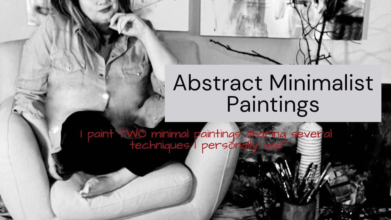 I paint TWO minimal paintings, 1 on paper, 1 on canvas sharing some of my favorite techniques.