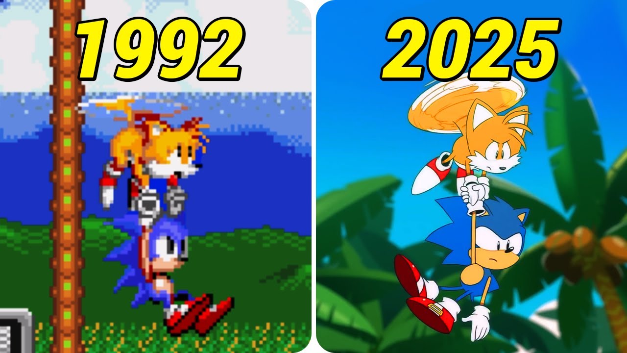 🛩️ Evolution of Sonic and Tails Flying Animations (1992-2025) 🛩️