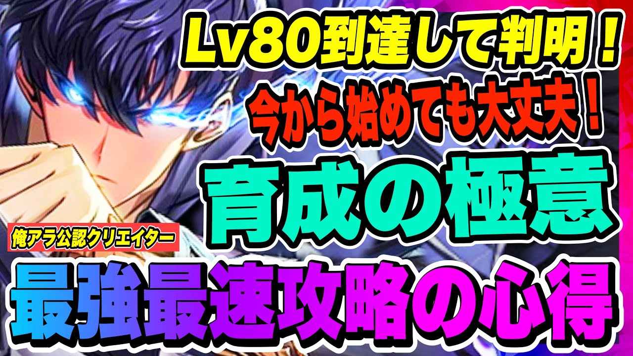 【俺アラ】Lv80到達してわかった最速攻略の為の心得！今からゲーム開始しても全然問題ありません！！！【俺だけレベルアップな件・ARISE・公認クリエイター】