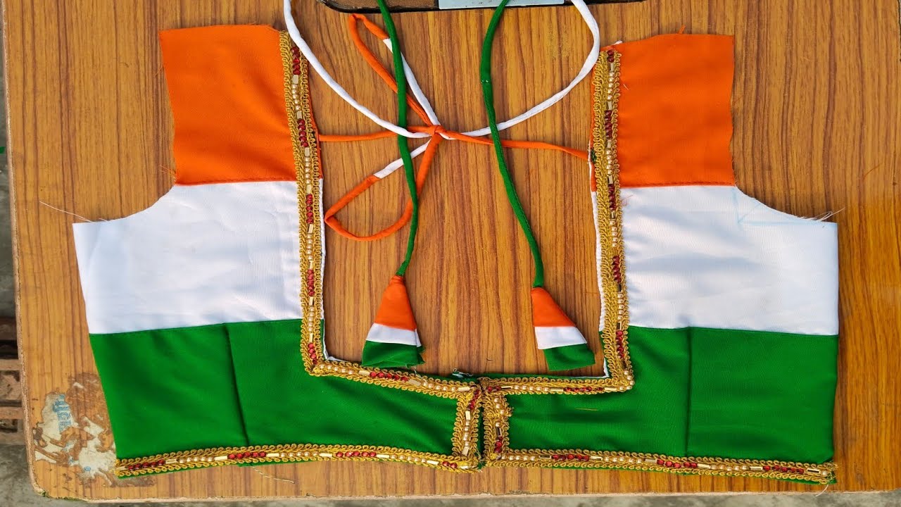 Beautiful Tiranga blouse design | Tiranga blouse design cutting and stitching |Tiranga blouse design