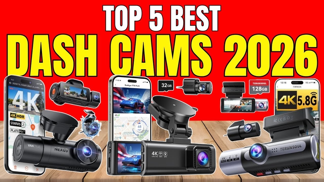 Top 5 Dash Cam 2026 | Best Front & Rear Car Cameras