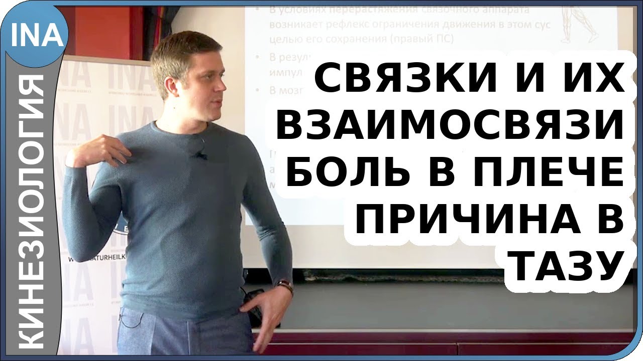 Связки и их взаимосвязи. Боль в плече. Причина в тазу. Кинезиология