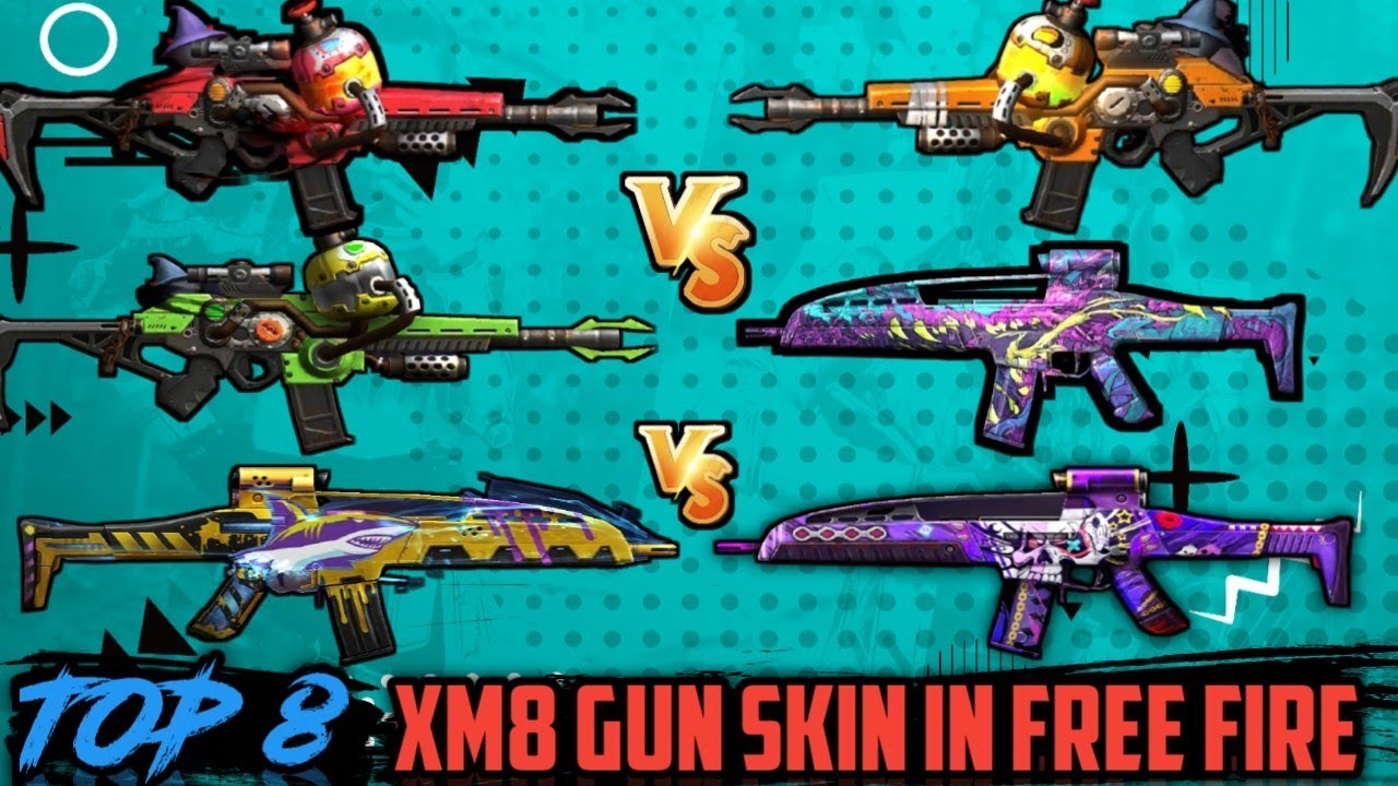 BEST XM8 GUN SKIN IN FREE FIRE || TOP 8 XM8 GUN SKIN IN FREE FIRE || XM8 BEST GUN SKIN FREE FIRE