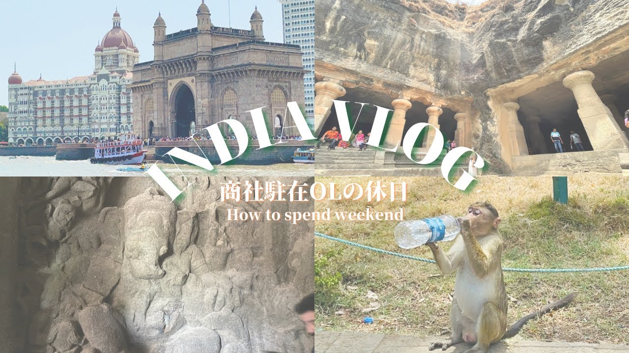 インドの世界遺産「エレファンタ島」へ行ってきた！猿とシヴァ神とガネーシャ神の洞窟｜India Vlog｜WHAT I DO on the weekend｜Japanese OL