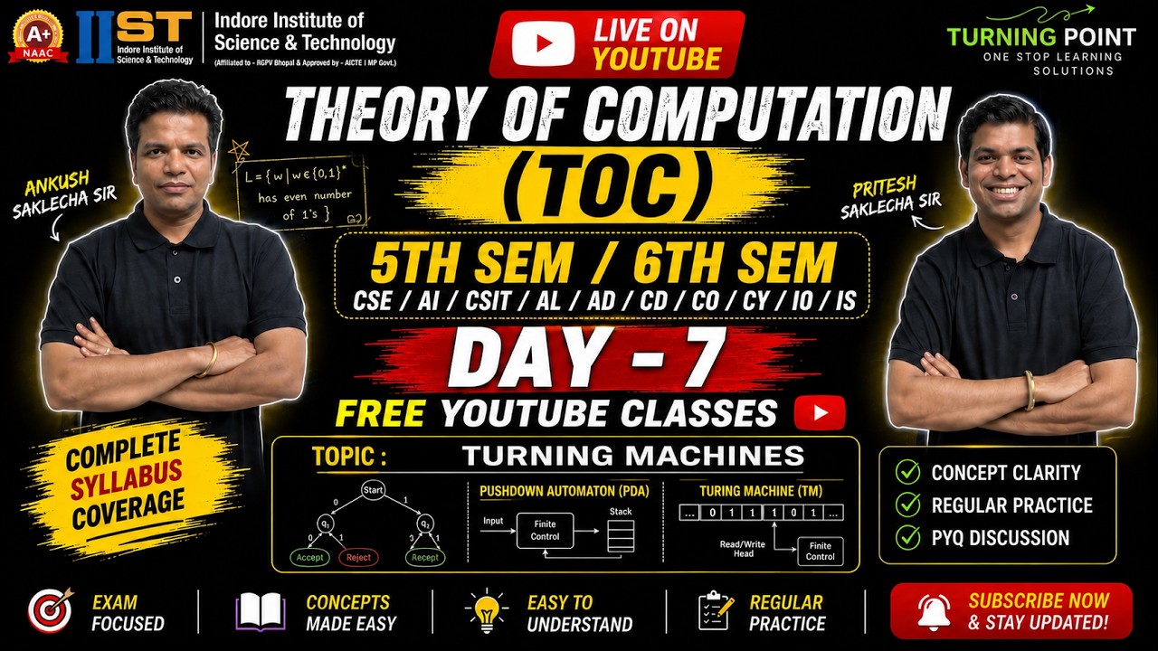 DAY 7 | Theory of Computation | TOC | Semester Series | RGPV and other University | Ankush Saklecha