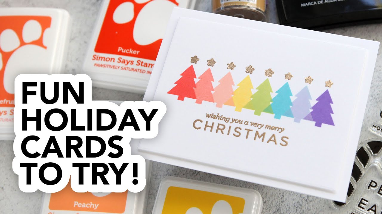 Two Christmas Card Ideas with stamping and stenciling!