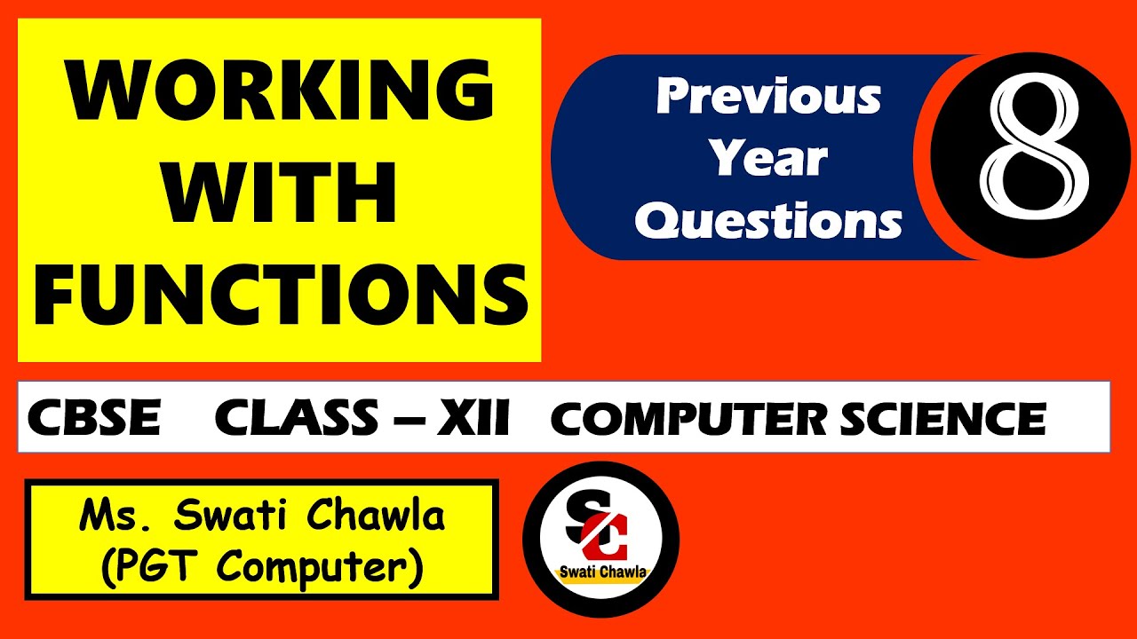 Important Questions of Functions (Part-1) | Class 12 | Computer Science with Python