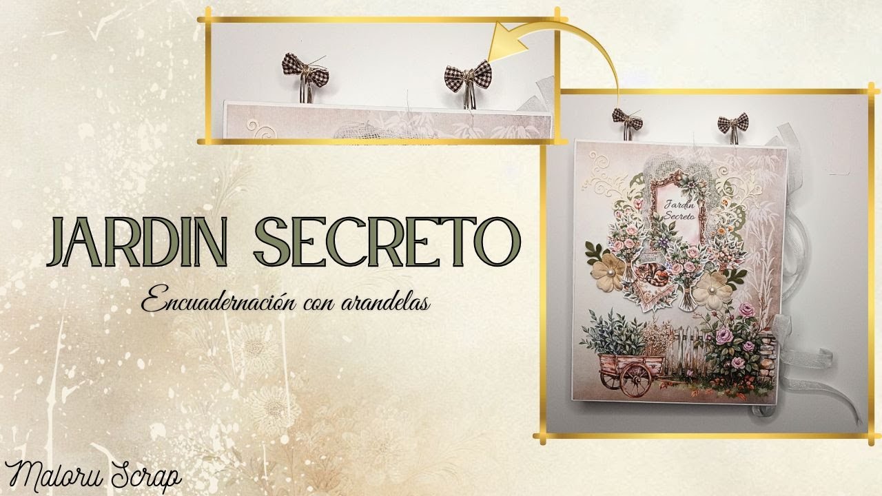🌿 Álbum “Jardín Secreto” con encuadernación diferente | 🌸Scrapbooking creativo