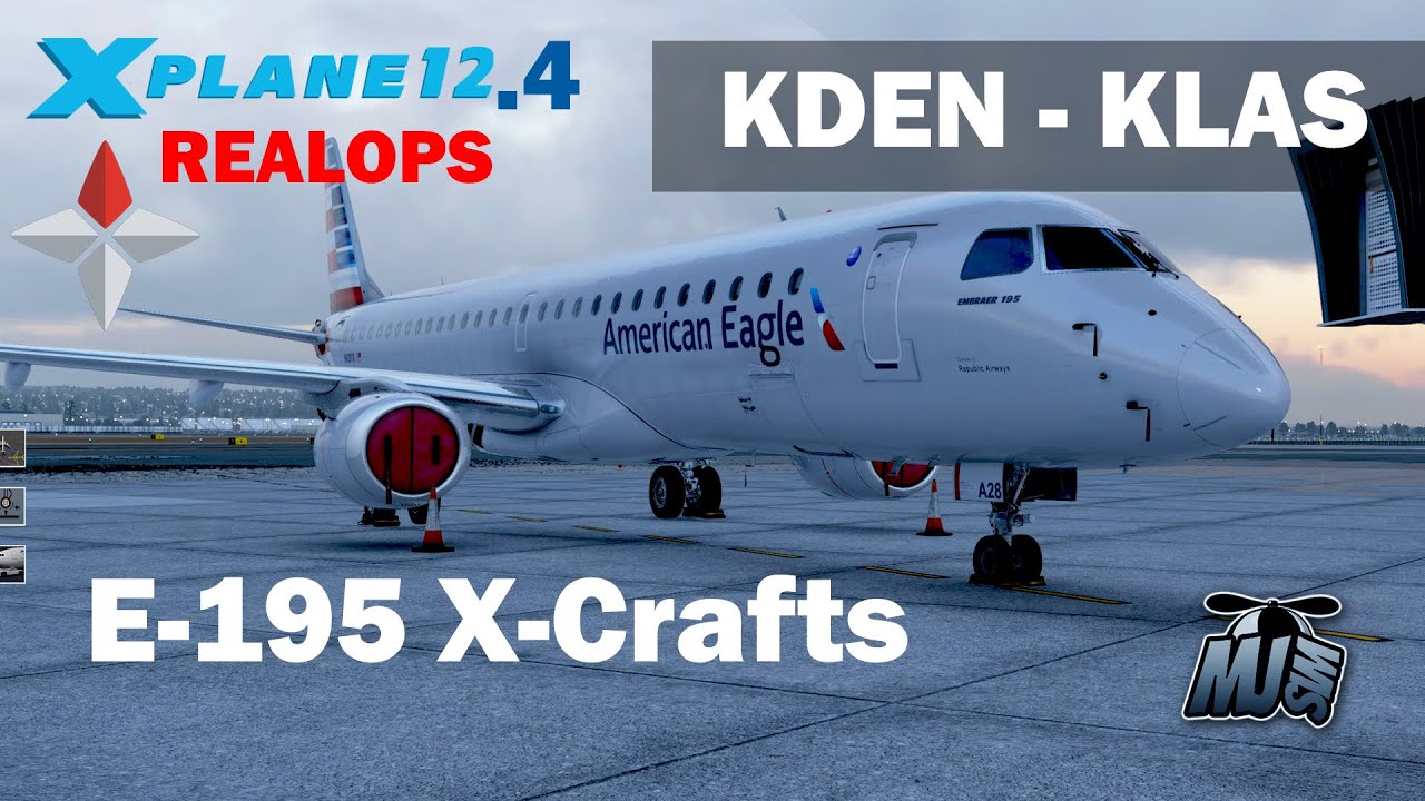 Lecimy w symulatorze X-PLANE 12 z Denver do Las Vegas | E-195 od X-Cratfs #xplane12