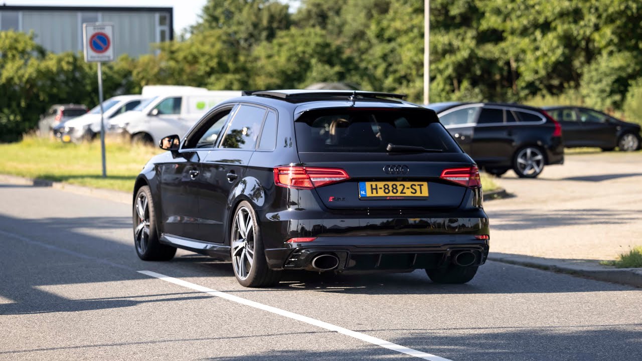 520HP Stage 2 Audi RS3 8V Sportback with Decat Milltek Exhaust - LOUD Accelerations & Revs !