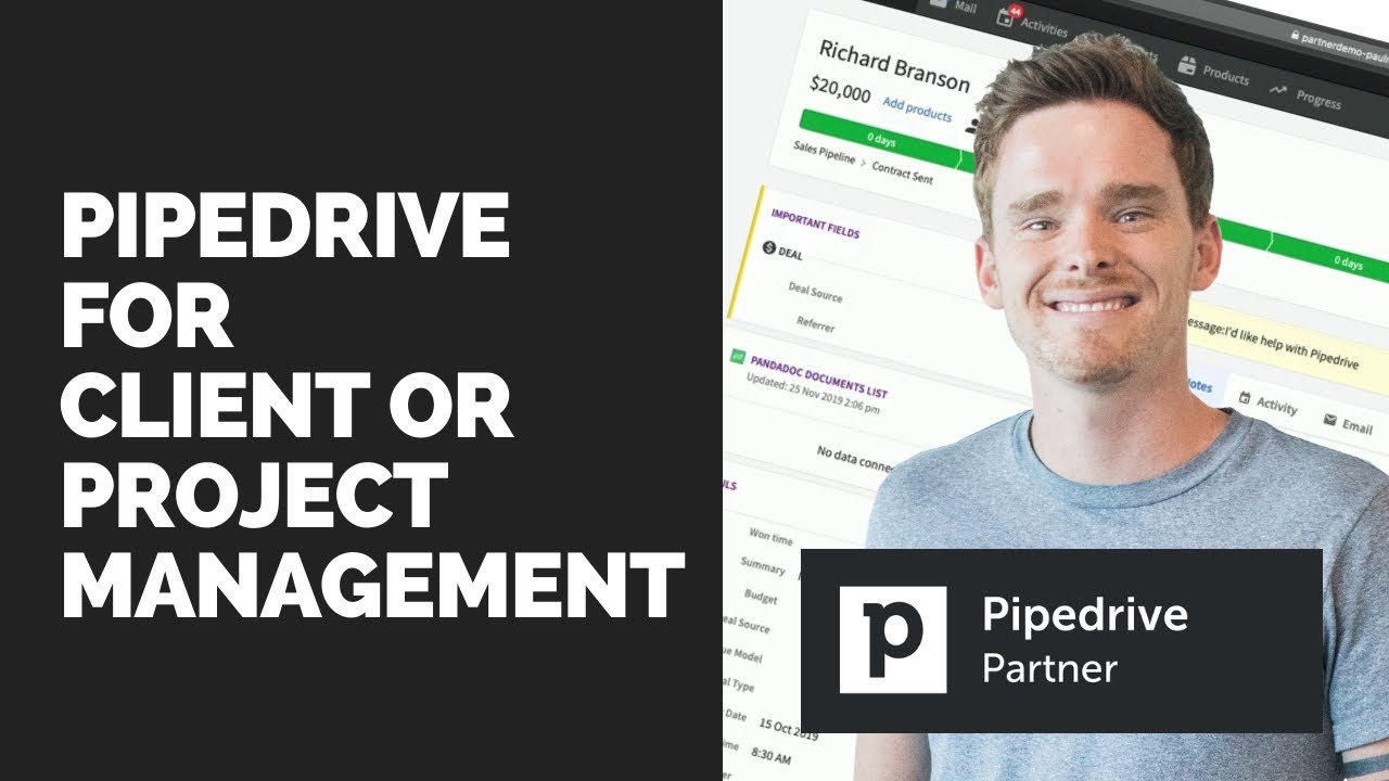 Pipedrive for client or project management (video #20)