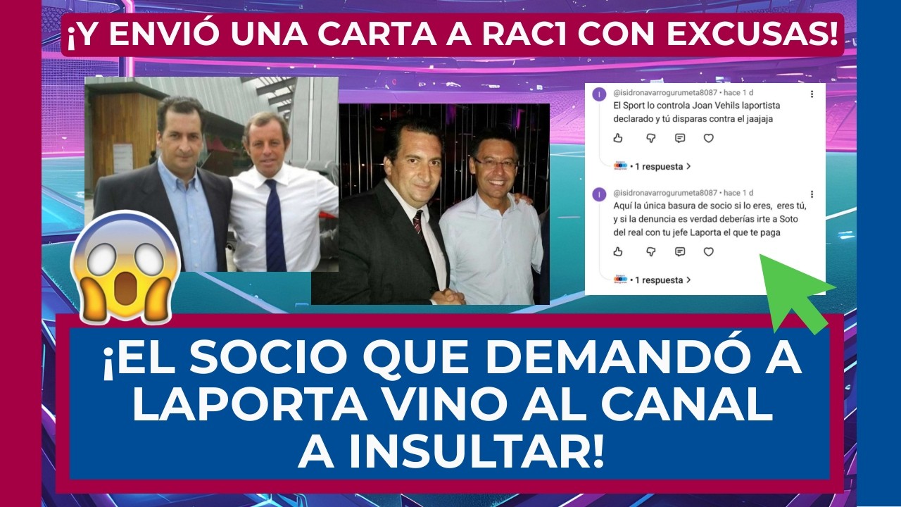 😱🚨 ¡EL SOCIO QUE DEMANDÓ A LAPORTA VINO AL CANAL A INSULTARME! 🚨🤦‍♂️ ¡ASÍ SON ESTOS FALSOS CULÉS!