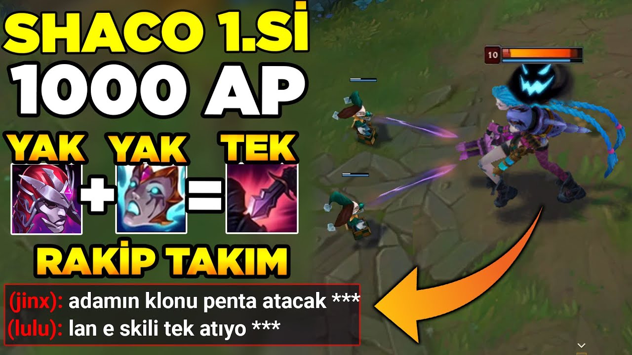 SHACO 1.Sİ DERECELİDE 1000 AP KASARSA NE OLUR? league of legends
