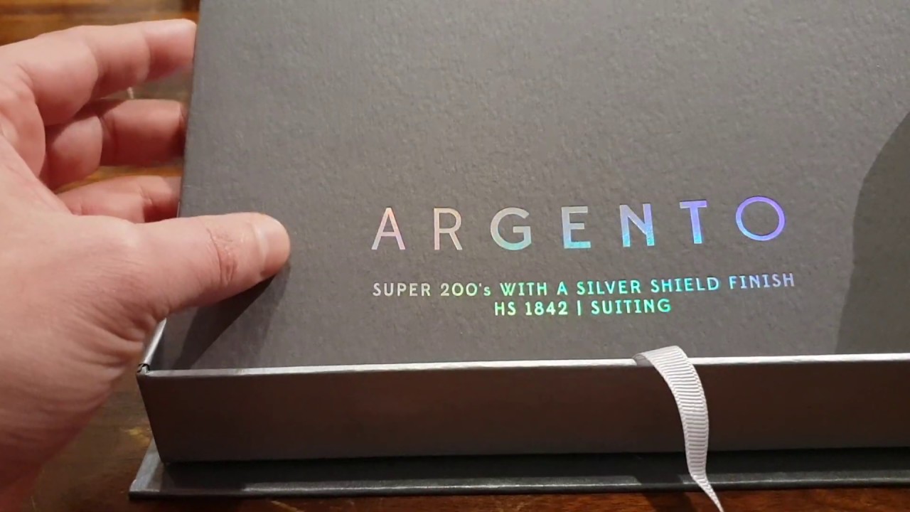 Suit € 6000 Argento Super 200's Suiting With A Silver Shield Finish