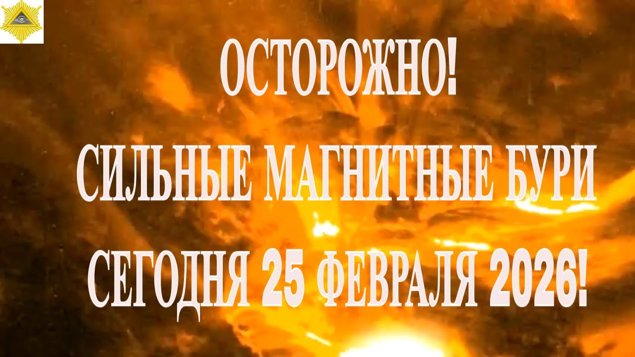 ОСТОРОЖНО!  СИЛЬНЫЕ МАГНИТНЫЕ БУРИ СЕГОДНЯ 25 ФЕВРАЛЯ 2026!