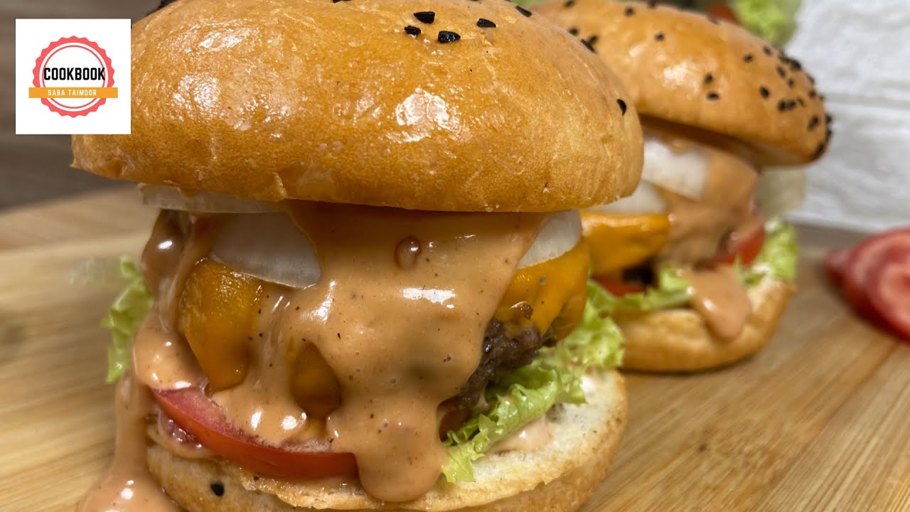 Beef Burger Recipe | Beef Burger Patties Recipe | Hamburger | Juicy Beef Burger At Home