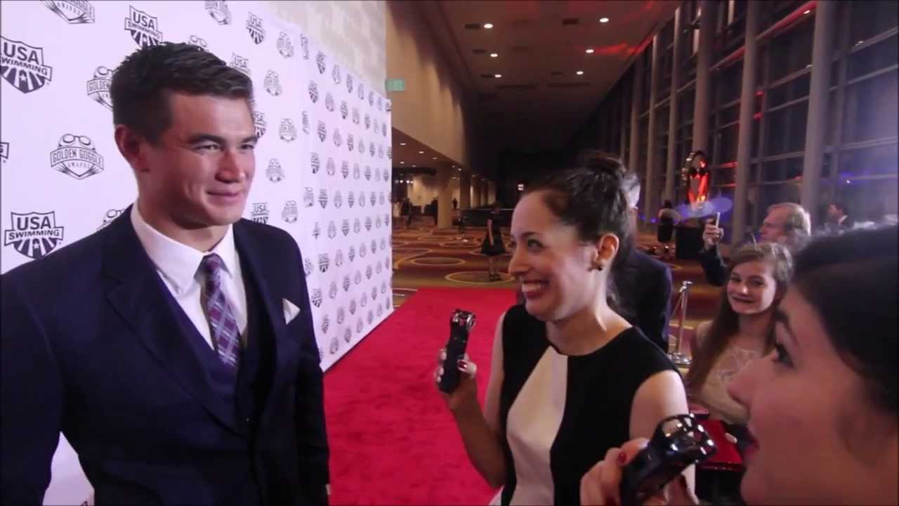 Eve and Candace at Golden Goggles: Jimmy Feigen & Nathan Adrian