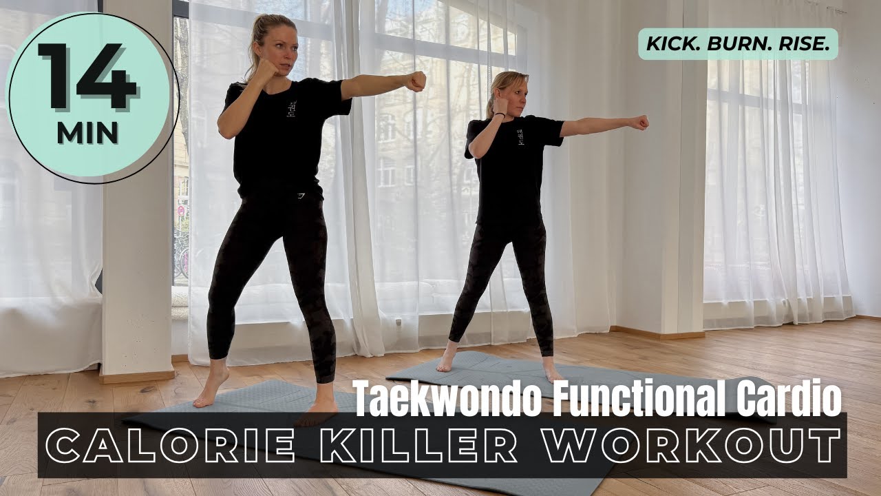 14 MIN CALORIE KILLER WORKOUT - Taekwondo Functional Cardio | Slow Start & Cool Down