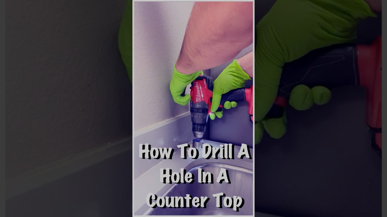 How to drill a hole in a countertop #homeimprovement