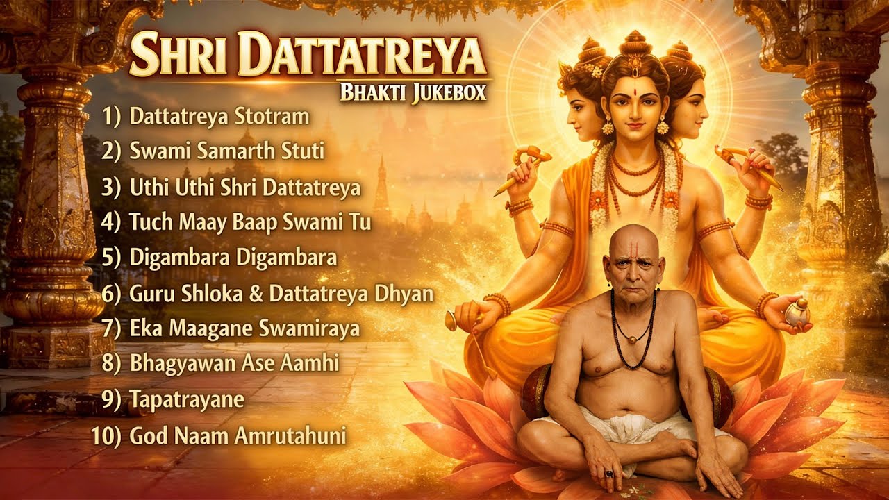 Divine Powerful Morning Songs of Shri Datta | Bhakti Swami Samarth Stuti | Digambara Digambara
