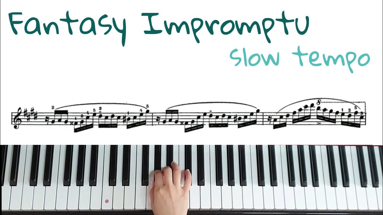 쇼팽 '즉흥환상곡' 오른손느리게 악보배우기/Chopin Fantaisie Impromptu Op.66 tutorial
