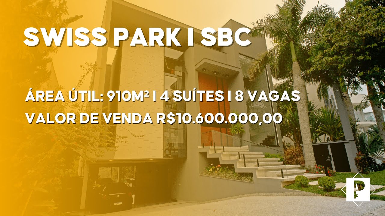 Casa em condomínio para venda no Swiss Park SBC - Àrea útil 910m²