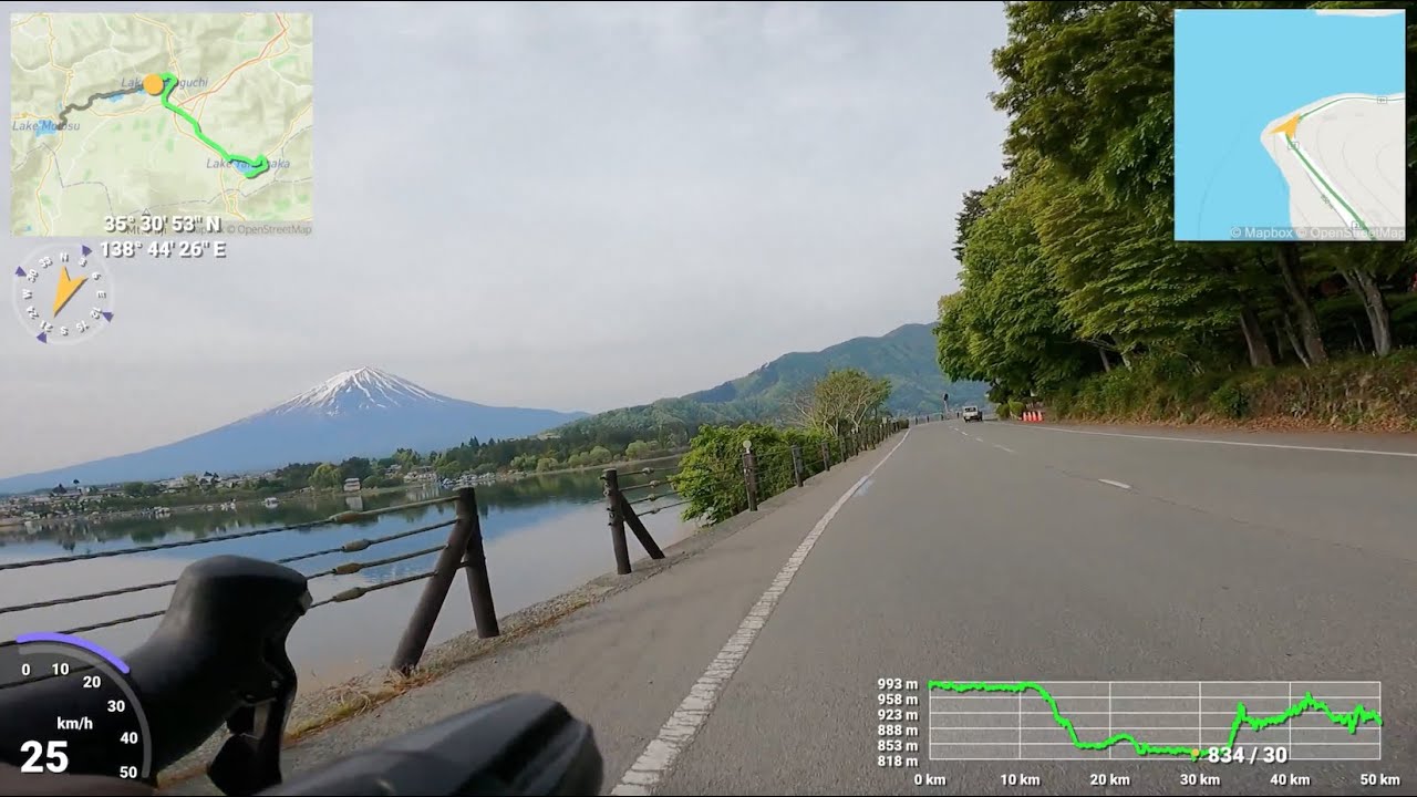 Cycling along Mt.Fuji's five lakes