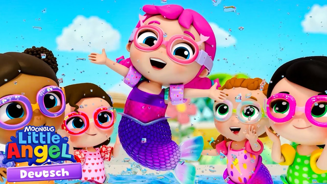 Jill schwimmt wie eine Meerjungfrau 🧜‍♀️ Kinderlieder mit Klein Joni | Little Angel Deutsch