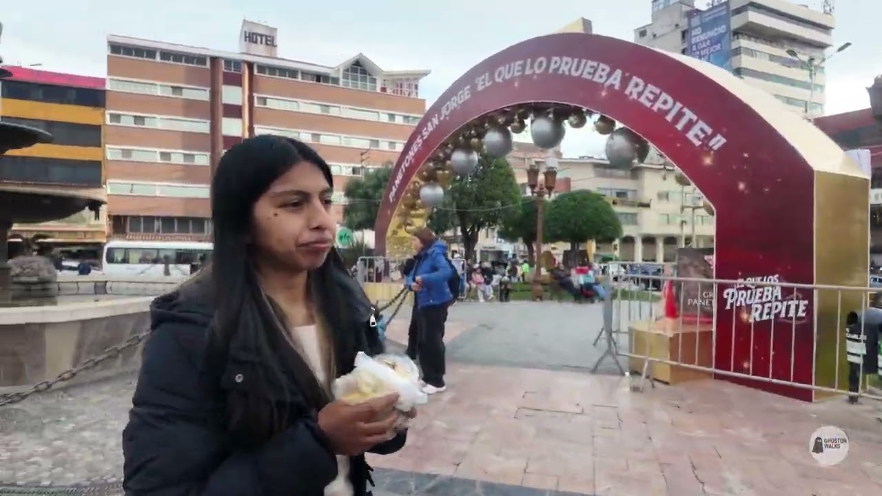 Huancayo Center Walk &ndash; Plaza de la Constituci&oacute;n & Cathedral Golden Hour (4K Silent) 🇵🇪