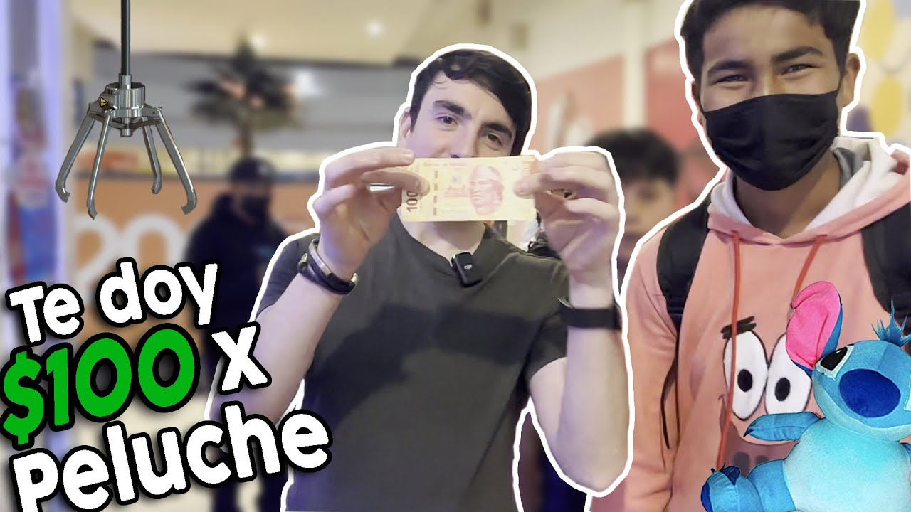 SI sacas EL PELUCHE de la MAQUINA te doy TODO el DINERO