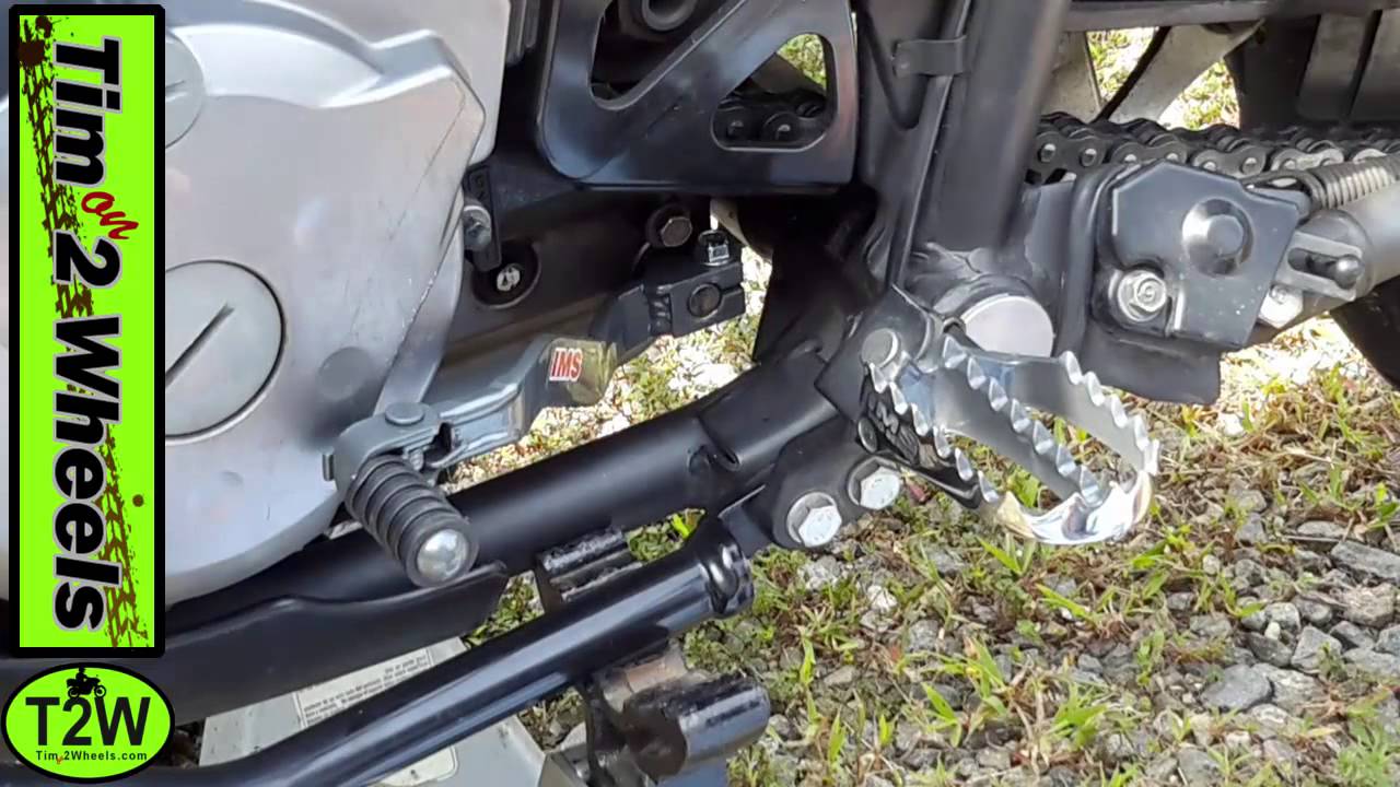 IMS Foot pegs and Shift Lever Installation and Review on KLR650