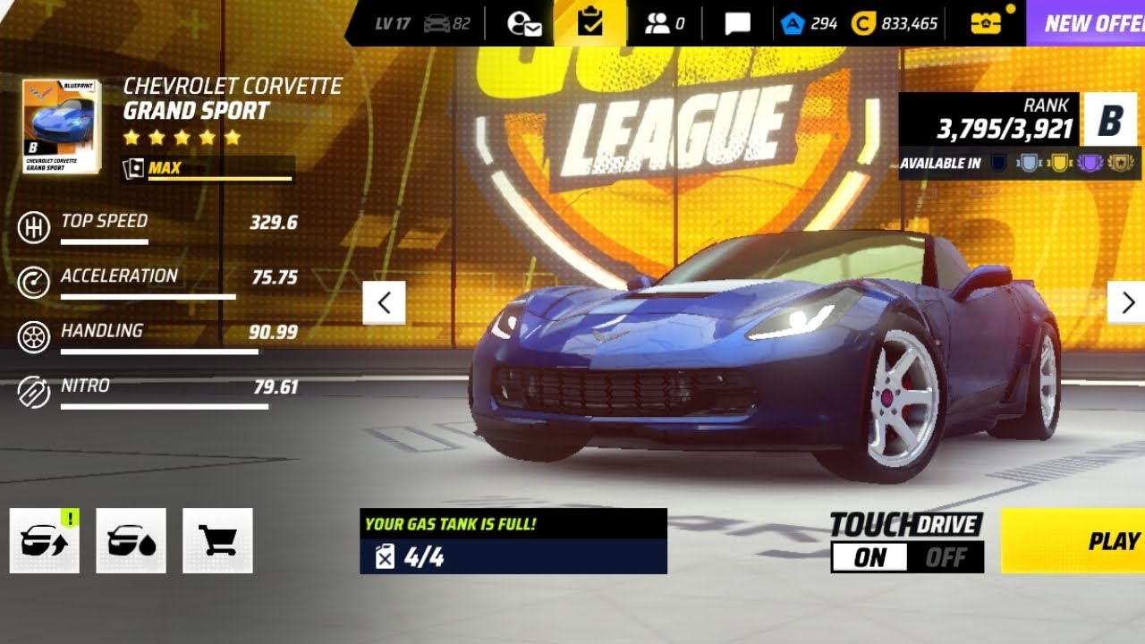 Asphalt Legends Unite, Max Golden 5* Chevrolet Corvette Grand Sport Multiplayer 🔥