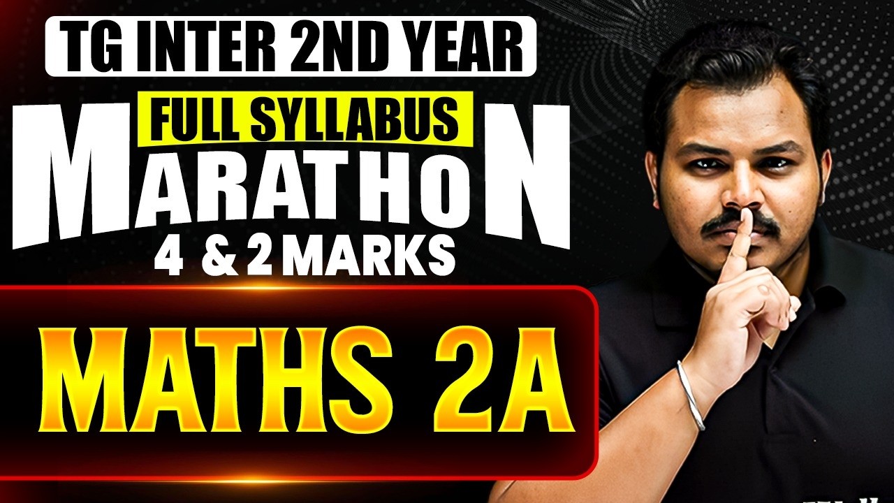 Maths 2A Full Syllabus Marathon | TG Inter 2nd Year | IPE 2026
